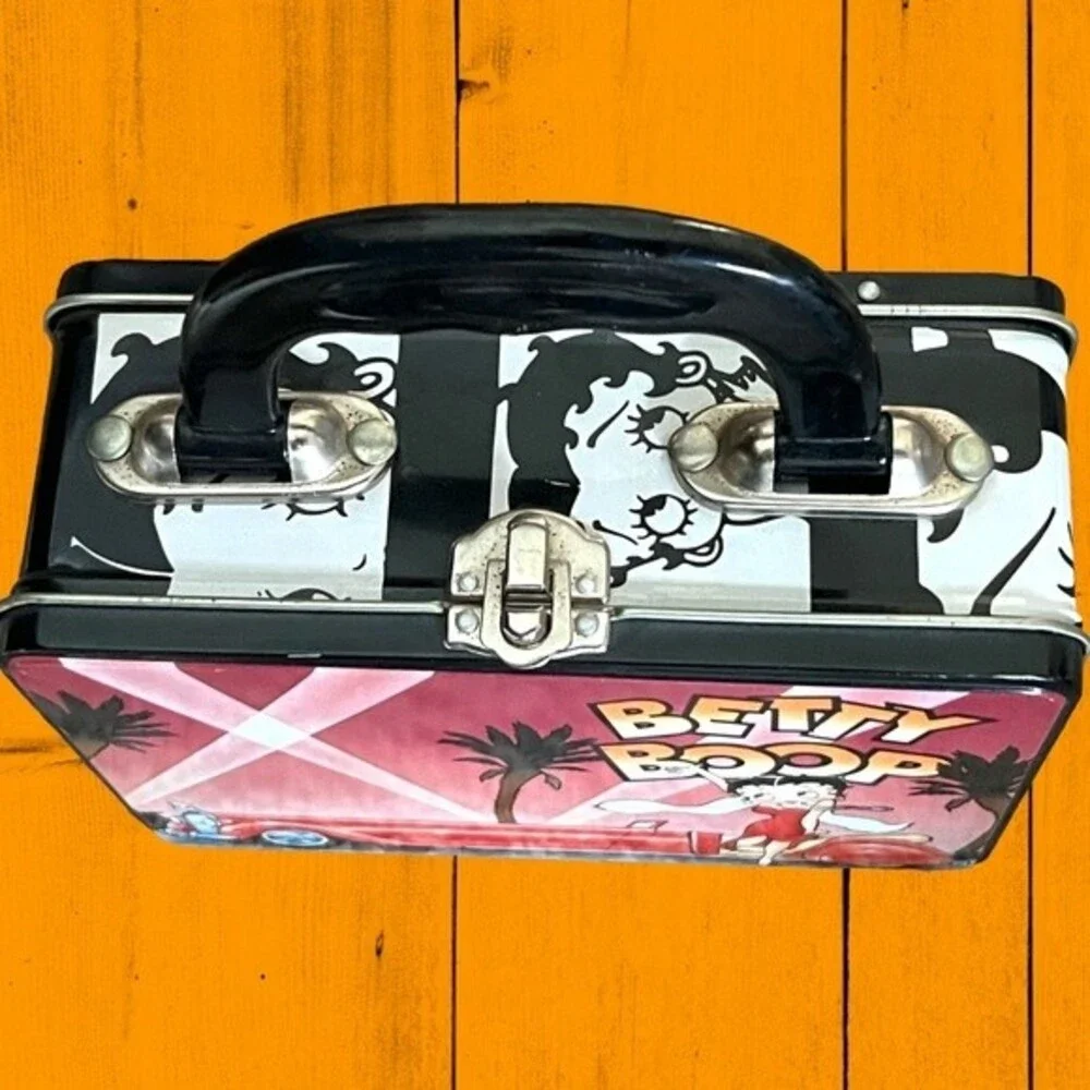 Retro Vintage Style Betty Boop Tin Lunch Box. Super adorable and collectible.
